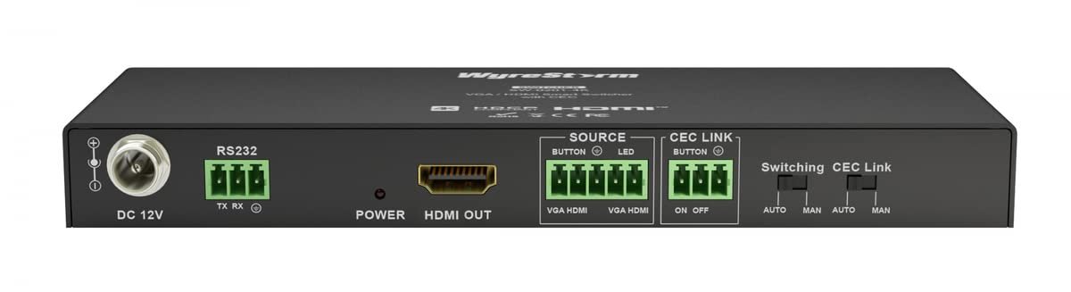 WyreStorm SW-0201-4K VGA & 4K HDMI Auto Switcher w/HDMI Out, HDCP 2.2, & CEC - Image 3
