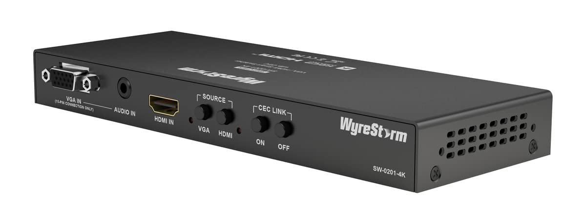 WyreStorm SW-0201-4K VGA & 4K HDMI Auto Switcher w/HDMI Out, HDCP 2.2, & CEC - Image 2