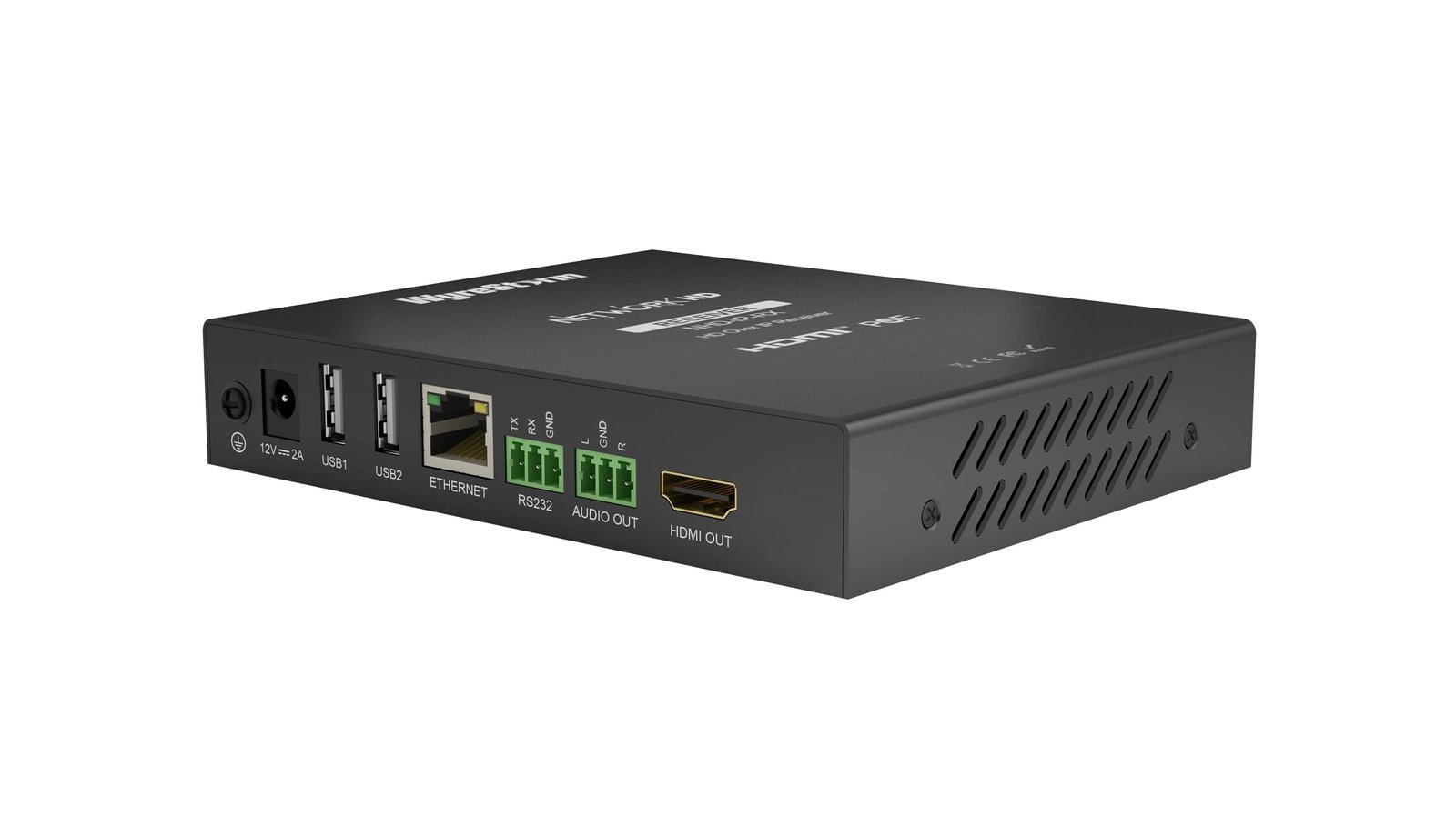 WyreStorm NHD-IP-RX Black-Stereo 2.1 AV Stereo Receiver (0-35°C DE-20-70°C 10-90% 480i 480p 576i 576p 720p 1080i 1080p 10-90%) - Image 2
